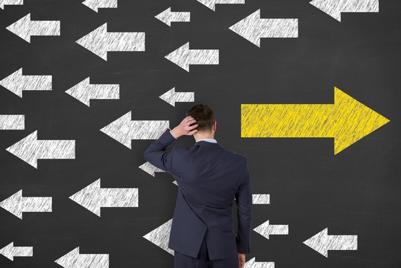 Man faced with making choices.