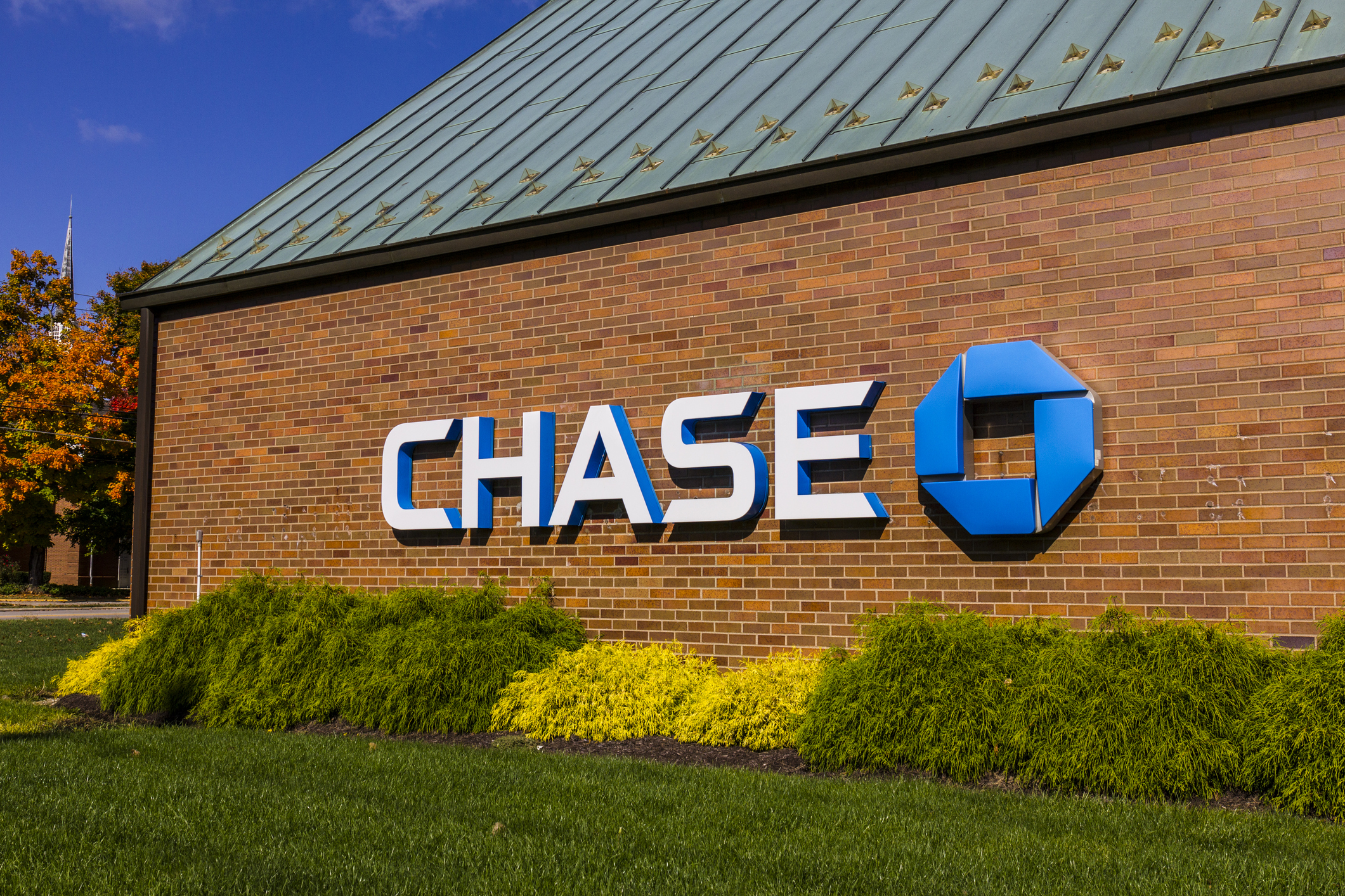 The sign outside a JPMorgan Chase branch.