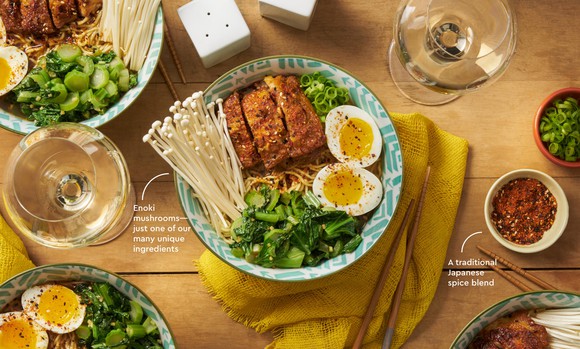 A Blue Apron meal kit.