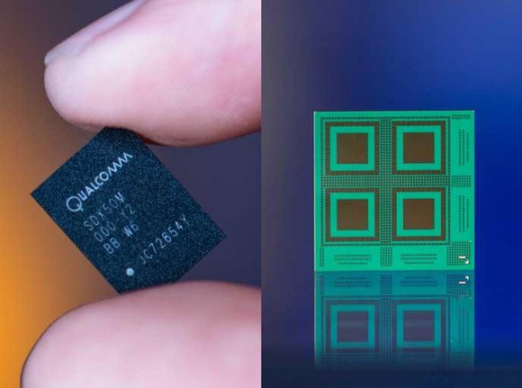 Qualcomm's X50 5G modem and antenna module.