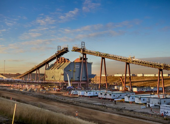 Oil sands processing facility