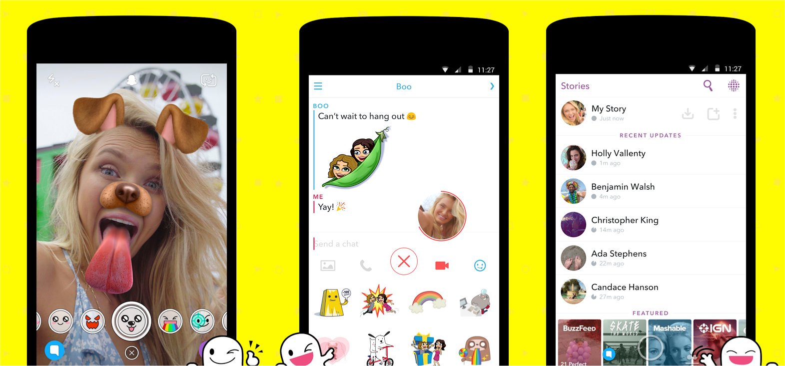 Snapchat's mobile app.
