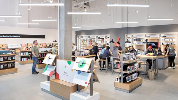 Interior of a Verizon store in San Francisco.