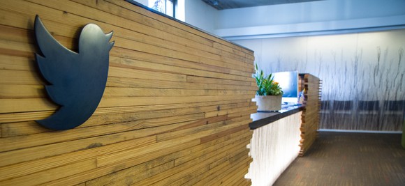 Reception desk at Twitter HQ