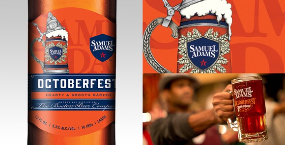 Montage of Samuel Adams Octoberfest beer