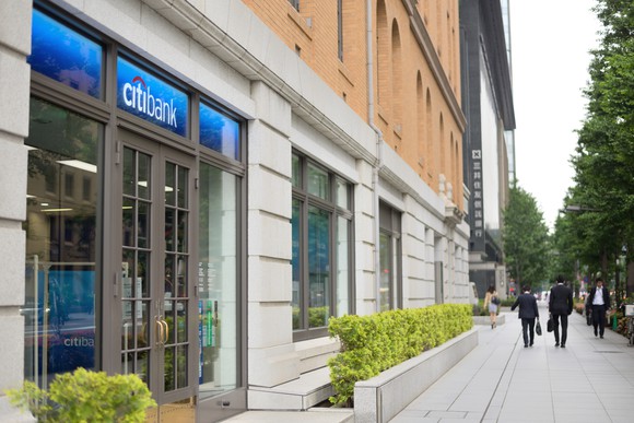 The exterior of a Citigroup branch.