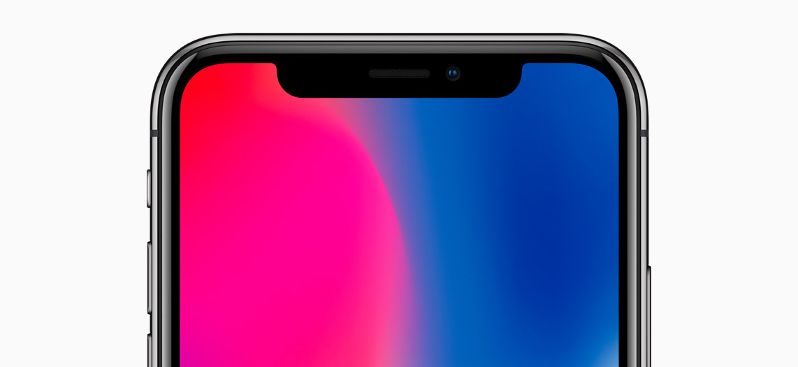 Top front half of iPhone X