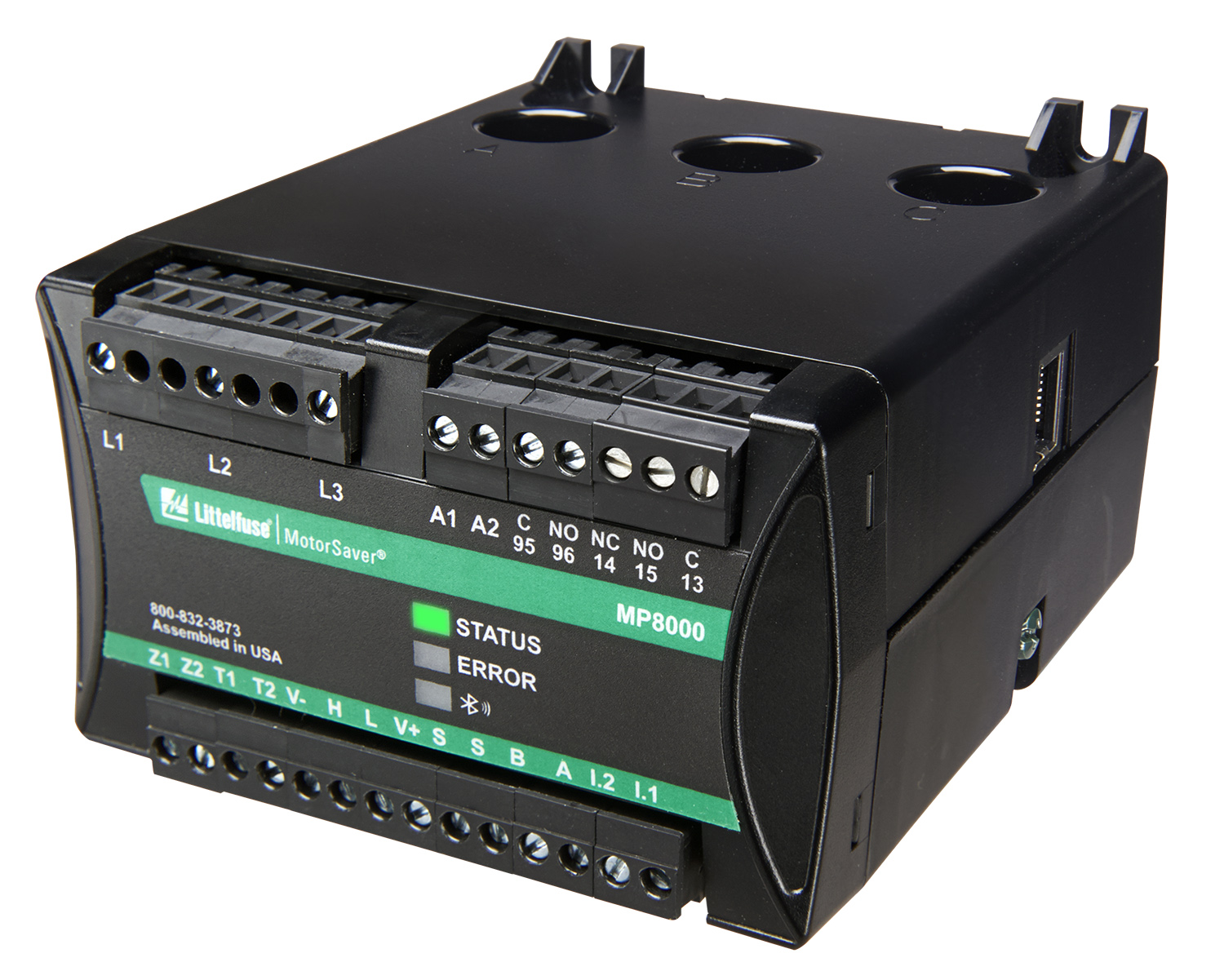 The Littelfuse MP8000 motor protection relay.