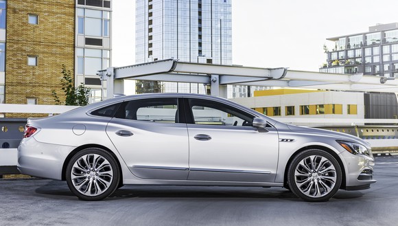 A silver 2018 Buick LaCrosse, a large four-door sedan.