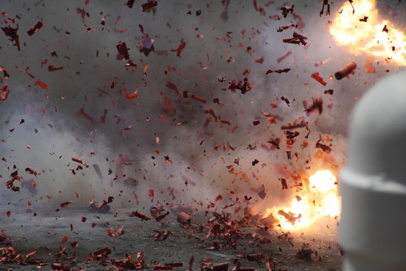 Firecracker exploding