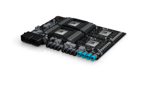 Image of computer processors on board.