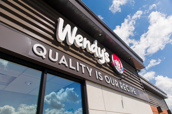 The front of a Wendy's restaurant