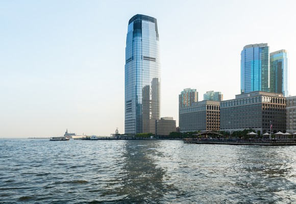 :Goldman Sachs Tower at Exchange Place in Jersey City, New Jersey.