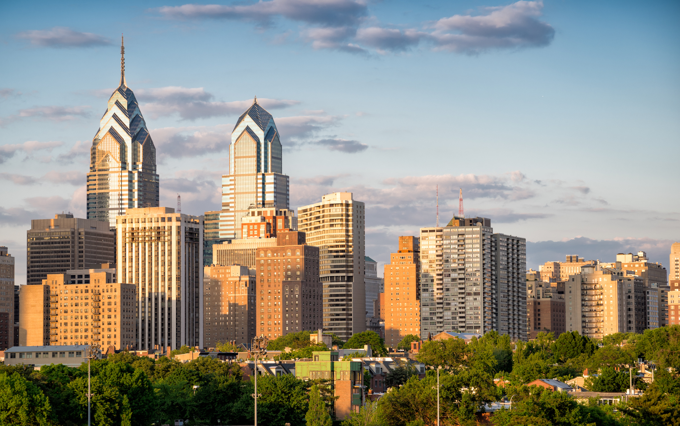 The Philadelphia skyline.