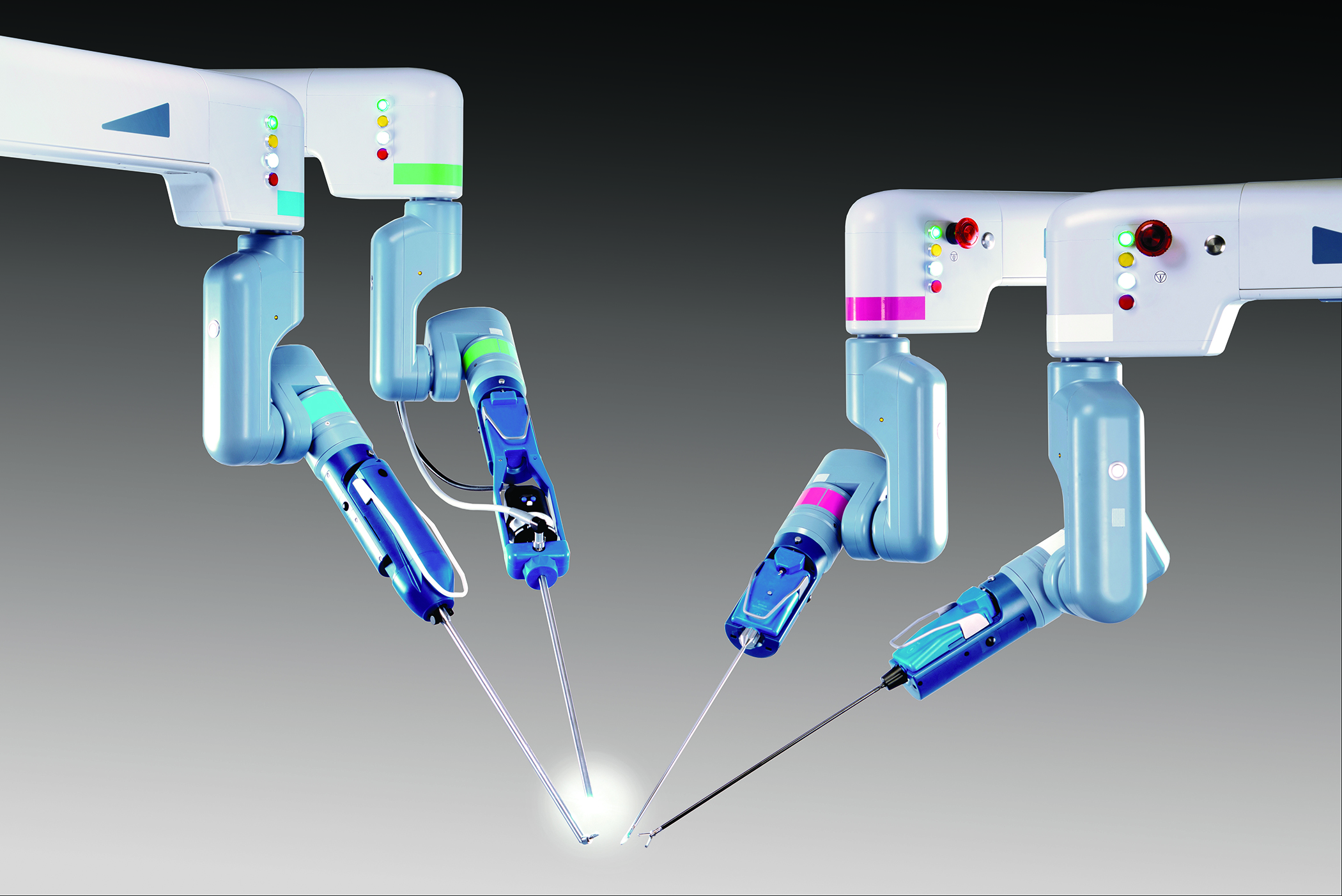 Four Senhance Surgical robot hands