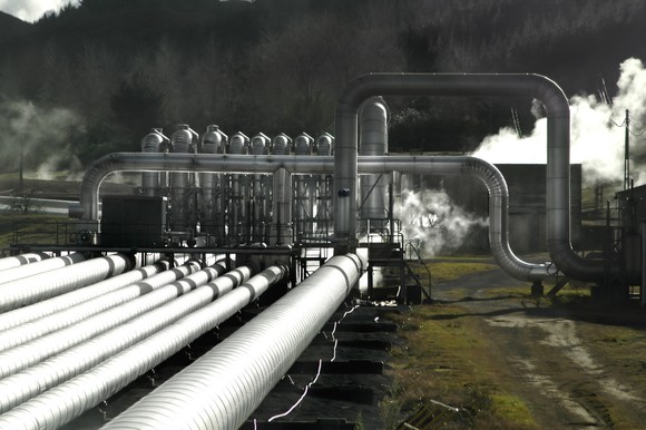Geothermal power plant.