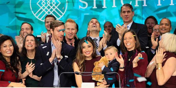 Stitch Fix Founder Katrina Lake and others gathered in celebration.