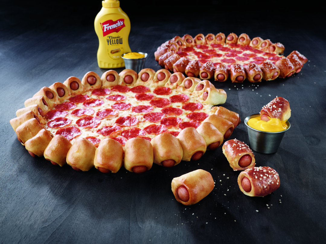 Pizza Hut Hot Dog Bites pizza