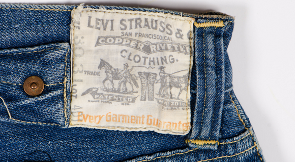 Levi Strauss denim jeans label