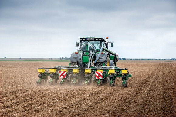 A high performance Deere planter.