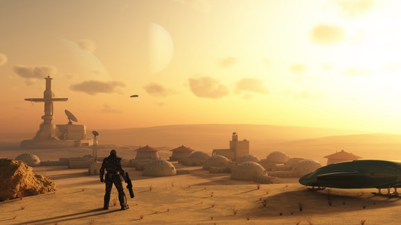 Artist's conception of Space Marines serving on the Red Planet.