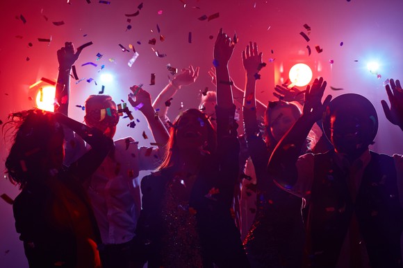 People dancing at a club