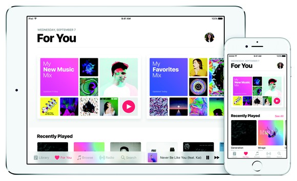 Apple Music on iPad and iPhone