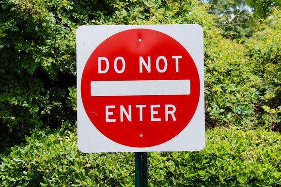 A do not enter sign.