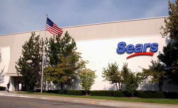 The exterior of a Sears store