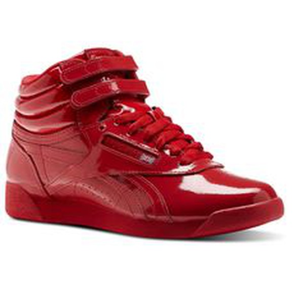 A red Reebok Freestyle