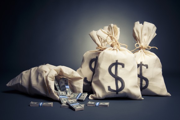 Bags of money.