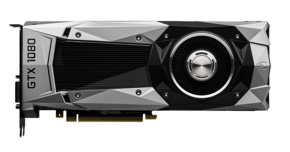 The GeForce GTX 1080 GPU.