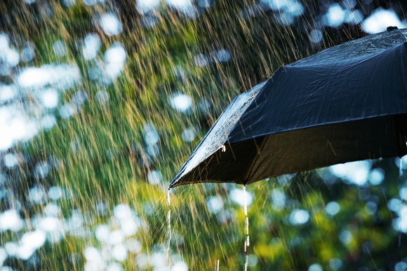 Umbrella blocking the rain