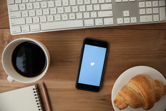 The Twitter app on a smartphone.
