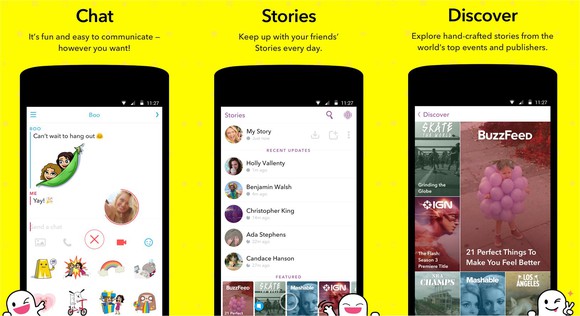 Snapchat's mobile app.