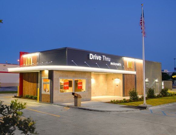 McDonald's restaurant from outside.