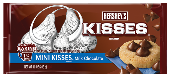 Packaging for Hershey's Mini Kisses.