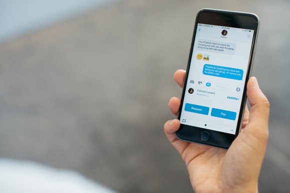 Smartphone screen showing Venmo messaging