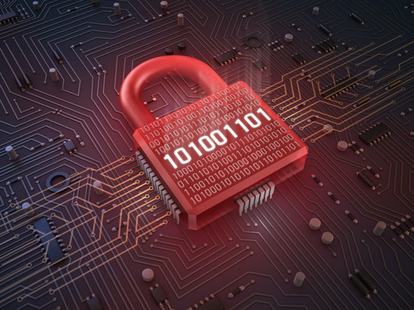 Cybersecurity padlock