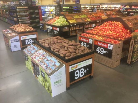 Walmart produce aisle