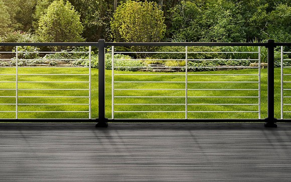 Trex deck with new "Signature Rod" railing.