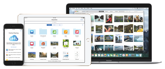 iPhone, iPad, and MacBook