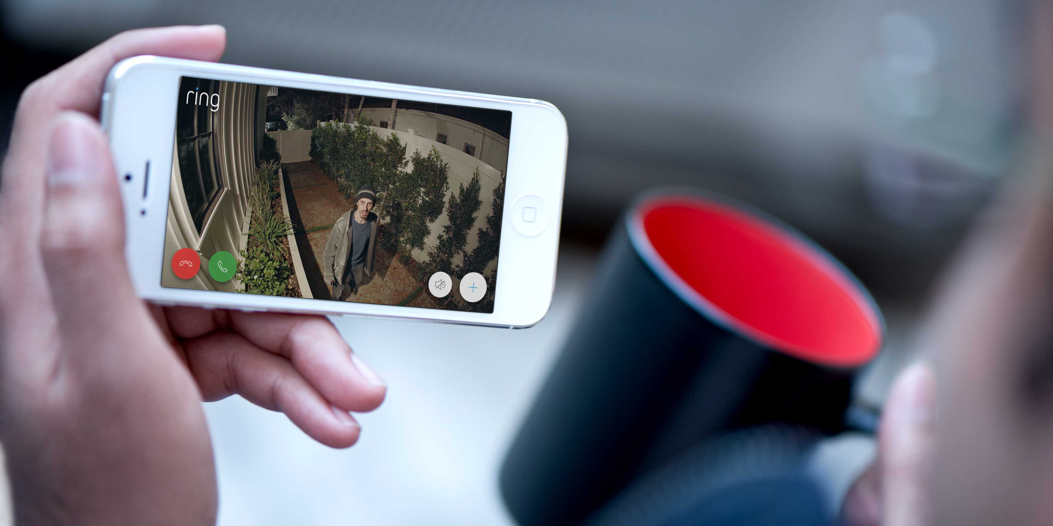 Ring security image on smartphone