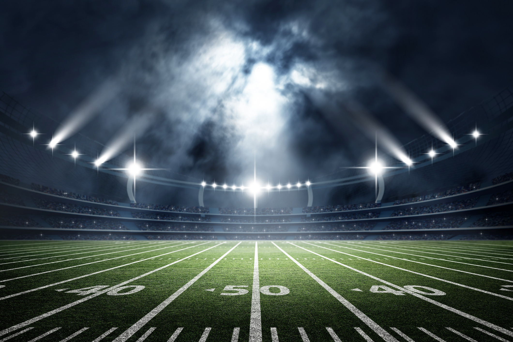 A football stadium