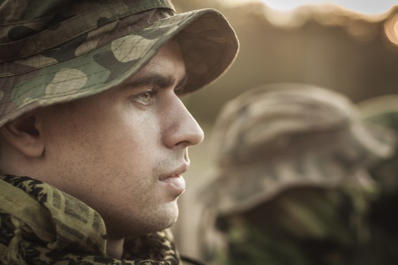 Man in military uniform