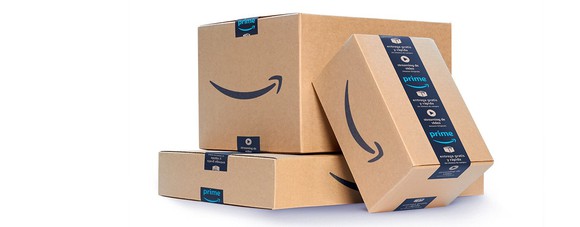 A stack of boxes from Amazon.