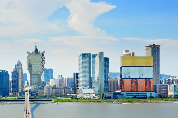 The Macau Peninsula skyline.