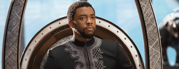 Black Panther character sitting on throne