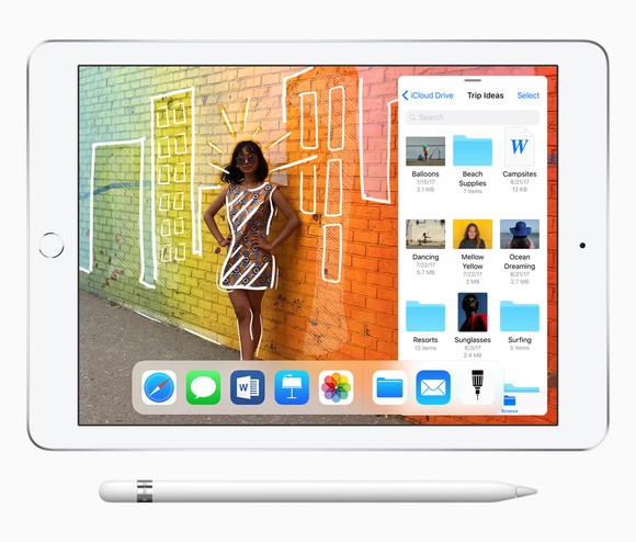 The new iPad with Apple Pencil.