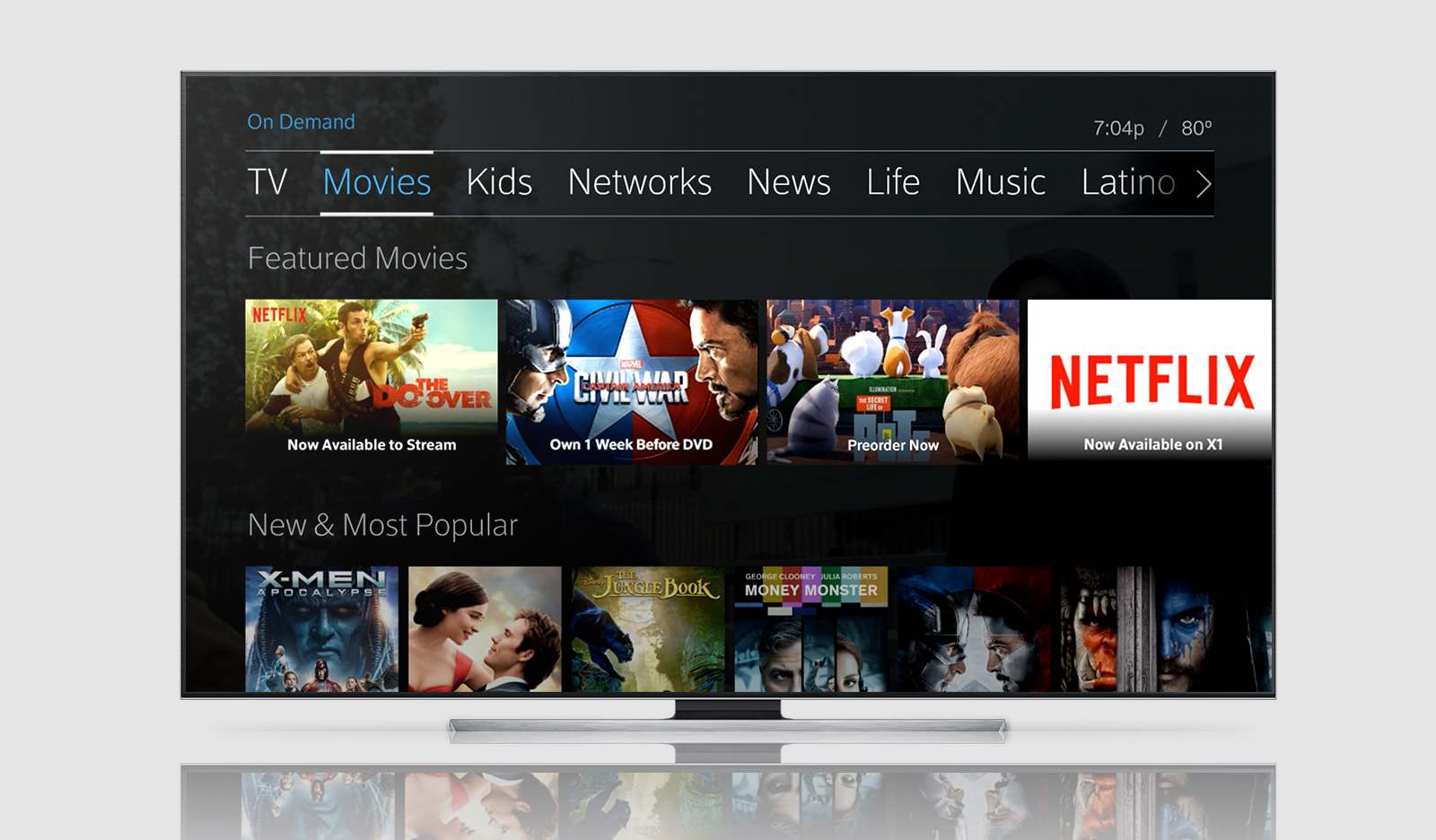 Netflix on Comcast's X1 platform